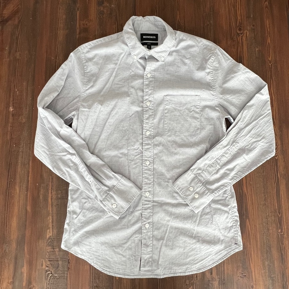 Bonobos Everyday shirt. Reg M in Eggplant, End on end. Slim